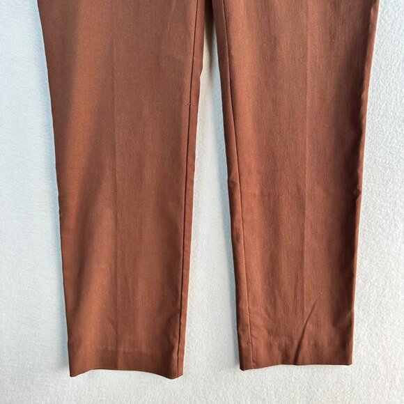 Chicos Pants Womens Size 6 Regular Brown Trousers Chic Office Travel Interview - Picture 4 of 13